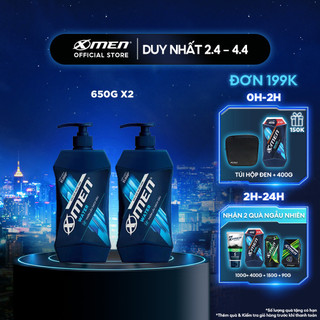  Combo 2 Dầu Gội X-Men Mát Lạnh Water 650g/chai