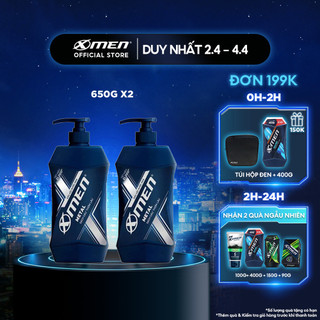  Combo 2 Dầu Gội X-Men Sạch Gàu Metal 650g/chai