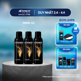 Combo 3 Xịt khử mùi X-Men for Boss Luxury 150ml/chai