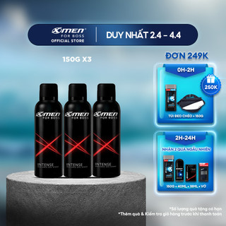Combo 3 Xịt khử mùi X-Men for Boss Intense 150ml/chai