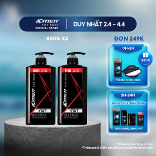 Combo 2 Tắm Gội X-Men for Boss Intense 2in1 650g
