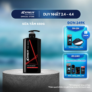 Sữa tắm nước hoa X-Men For Boss Intense 650g - Mùi hương trầm đầy nội lực