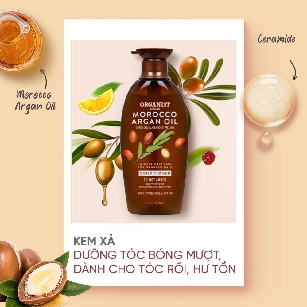 Kem Xả nuôi dưỡng tóc Organist dành cho tóc hư tổn – Tinh dầu Morocco Argan 500ml