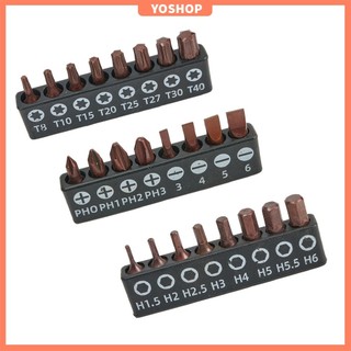 Ysp 8 chiếc PH / Torx Star Tuốc nơ vít Bit 25mm Hex Shank An ninh Mũi điều khiển từ tính