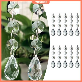Ysp 10 chiếc hạt pha lê đèn chùm vòng hoa treo rèm cưới trang trí tiệc