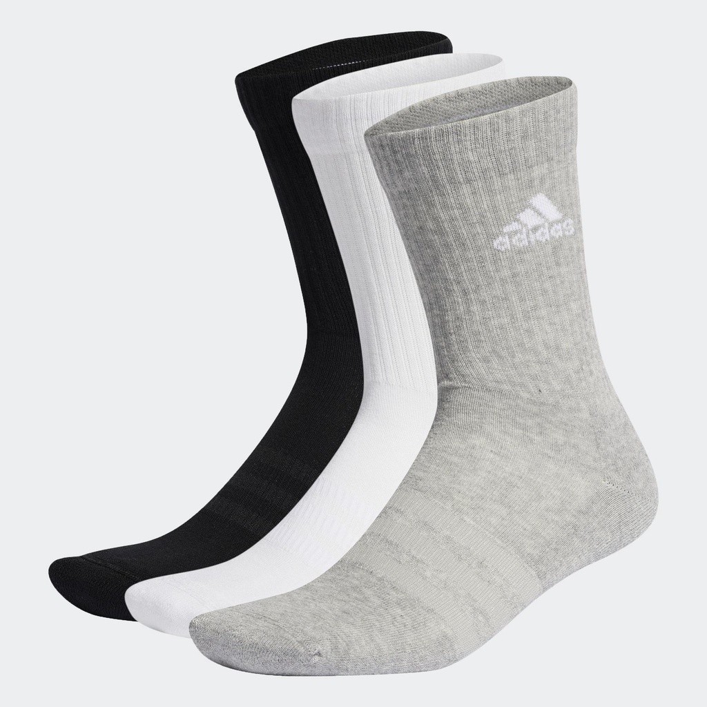 adidas Phong cách sống Bộ 3 Đôi Tất Cao Cổ Có Đệm Unisex Xám IC1311