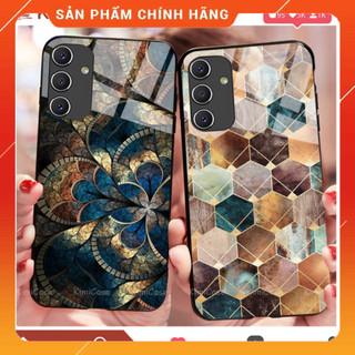 Ốp Samsung A15, A25, A14, A24, A34, A54 lưng kính cường lực hoa lá cao cấp ._Floveme