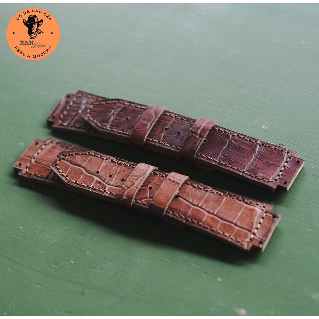Dây đeo cho đồng hồ Hublot màu nâu - RAM Leather