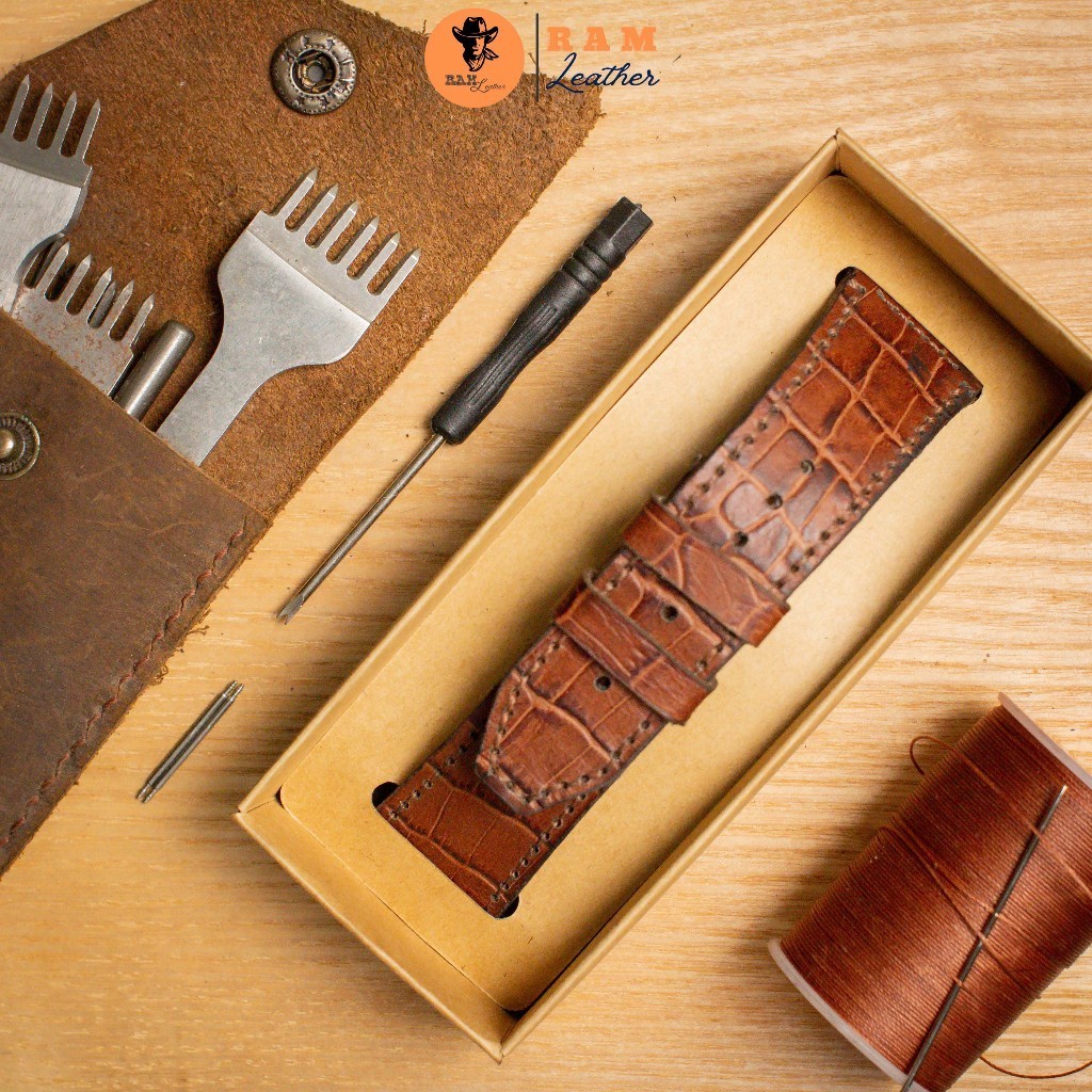 Dây đeo cho đồng hồ Hublot màu nâu - RAM Leather