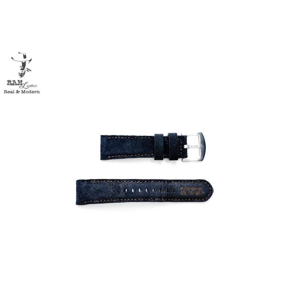 Dây Đồng Hồ Da Thật RAM Leather Cho Casio AE 1200 WHD và đồng hồ dây 18mm Da Bò Đen RAM Leather 1966  Bền Đẹp