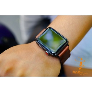 Dây đồng hồ handmade aple watch aw, iwatch, iphone watch da bò ram leather classic 1970 veg nâu sáng siêu bền