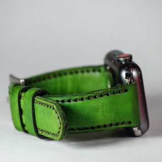 Dây Đồng Hồ Handmade AW Da bò thật màu Xanh Lá RAM Leather Classic 1973 Siêu bền