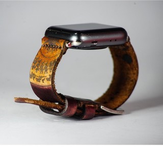 Dây Đồng Hồ Da Bò Handmade RAM Leather Italia Veg Màu Burgundy Trống Đồng Việt Nam Siêu bền