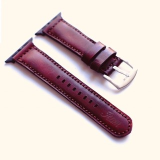 Dây Đồng Hồ Da Thật Handmade RAM Leather 1970 Italia Veg Nâu Đỏ Siêu bền 18mm, 20mm, 22mm, Casio 1200, AW iwatch