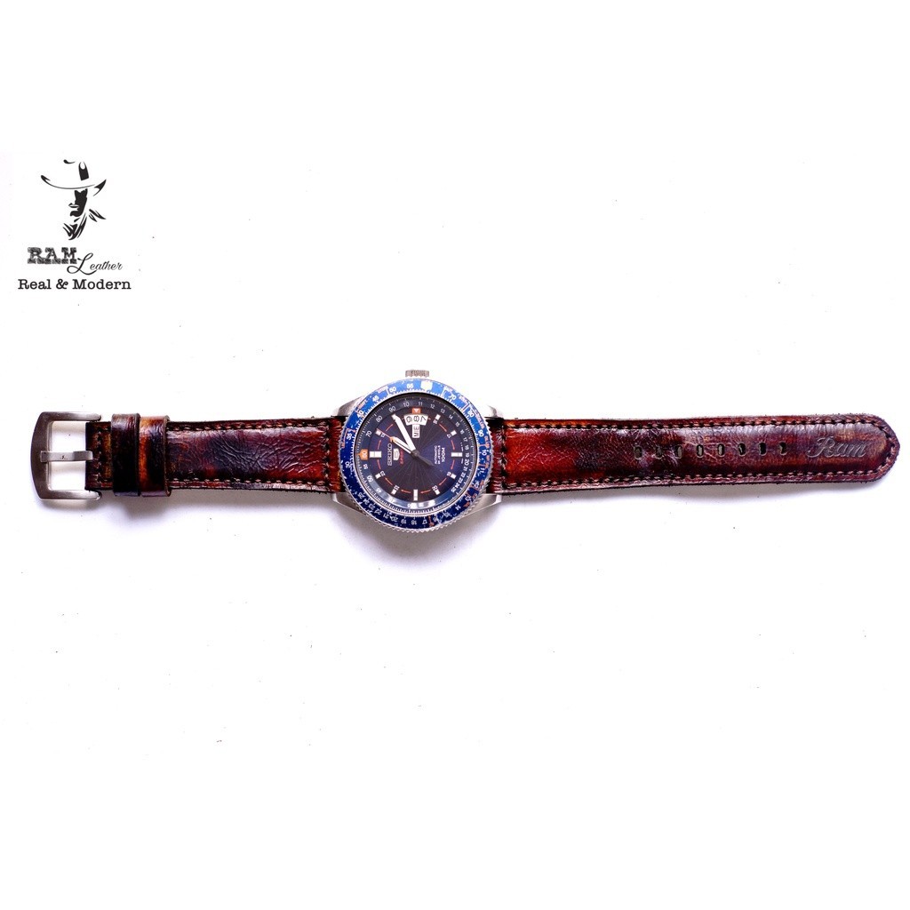 Dây Đồng Hồ Thủ Công Da Thật RAM Leather 1985 Da Bò Bền Đẹp 18mm, 20mm, 22mm, Casio 1200, iwatch AW đủ seri