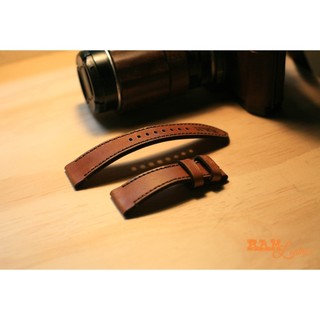 Dây đồng hồ da thật handmade ram leather 24mm da bò ram leather siêu bền