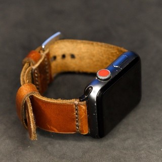 Dây Đồng Hồ Da Thật Handmade RAM Leather Simple Da Bò Nâu Đỏ Siêu bền 18mm, 20mm, 22mm, Casio 1200, iwatch AW