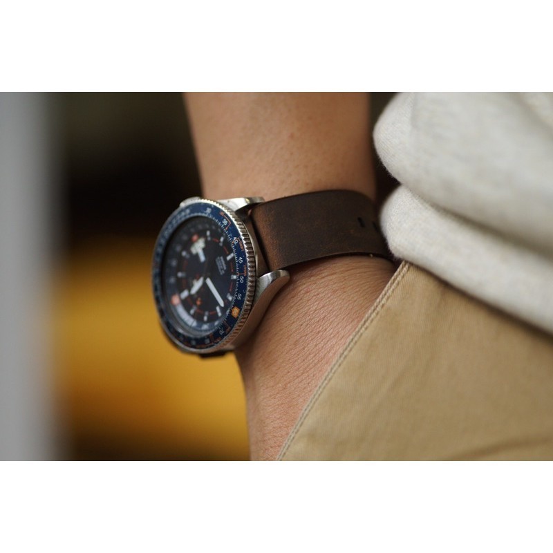 Dây Đồng Hồ Thủ Công Nato Quân Đội RAM Leather Da Bò Sáp Ngựa Điên Bền Đẹp 18mm, 20mm, 22mm, Casio 1200, AW iwatch