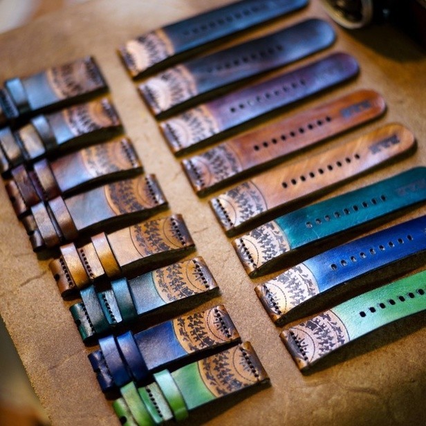 Dây Đồng Hồ Thủ Công RAM Leather SGREEN Da Bò Italia Veg Trống Đồng 18mm, 20mm, 22mm, Casio 1200, iwatch AW