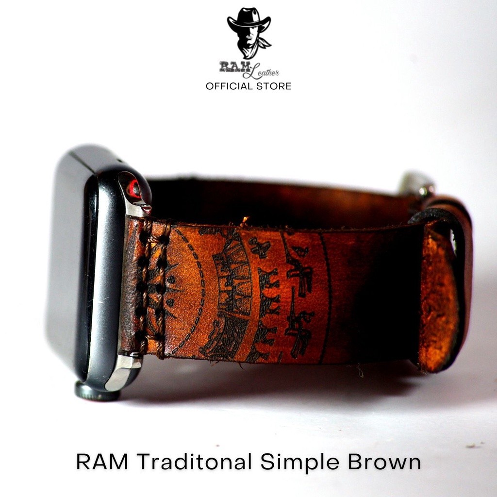 Dây Đồng Hồ Nhuộm Nghệ Thuật RAM Leather Da Bò Veg Ý Trống Đồng Simple Socola 18mm, 20mm, 22mm,