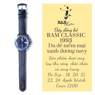 Dây Đồng Hồ Handmade Seiko 5 37mm Da Bò Size 18 RAM Leather P2 Siêu bền