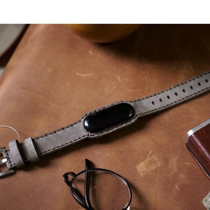 Dây Mi band Da Bò Cho Miband 3, Miband 4, Miband 5, Miband 6, Miband 7, Mi band 7 - RAM Leather