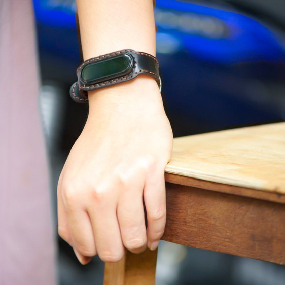 Dây Mi band RAM Leather Da Bò Thật Cho Mi band 3 , Mi band 4 , Mi band 5, Mi band 6, Miband 7