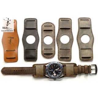 Tấm Lót Dây Đồng Hồ Handmade RAM Leather Bundstrap Quân Đội B2 Da Bò 18mm, 20mm, 22mm, Casio 1200, iwatch AW