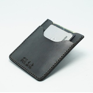 Ví siêu bền da bò thật handmade mini nam nữ ram leather da bò italia veg màu đen