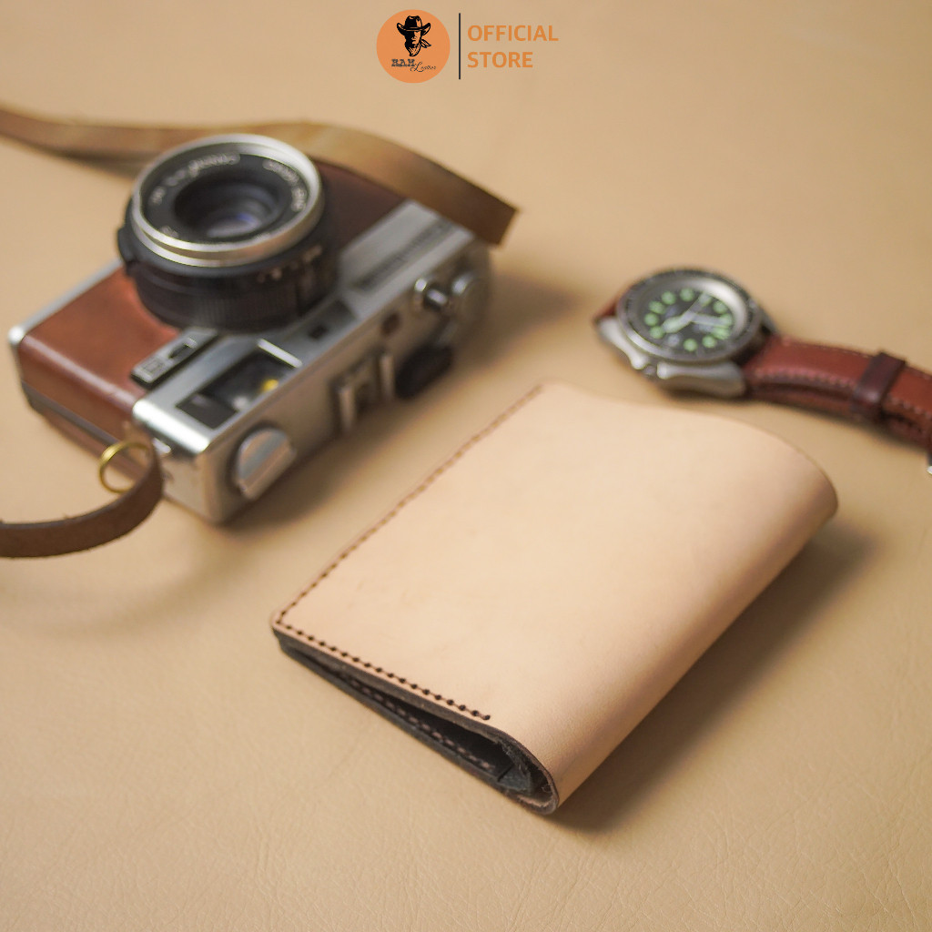 Ví da bò thủ công Nam Nữ Da Bò Italia Veg RAM Leather Khắc Trống Đồng Việt Nam Tốt Cho Sức Khỏe