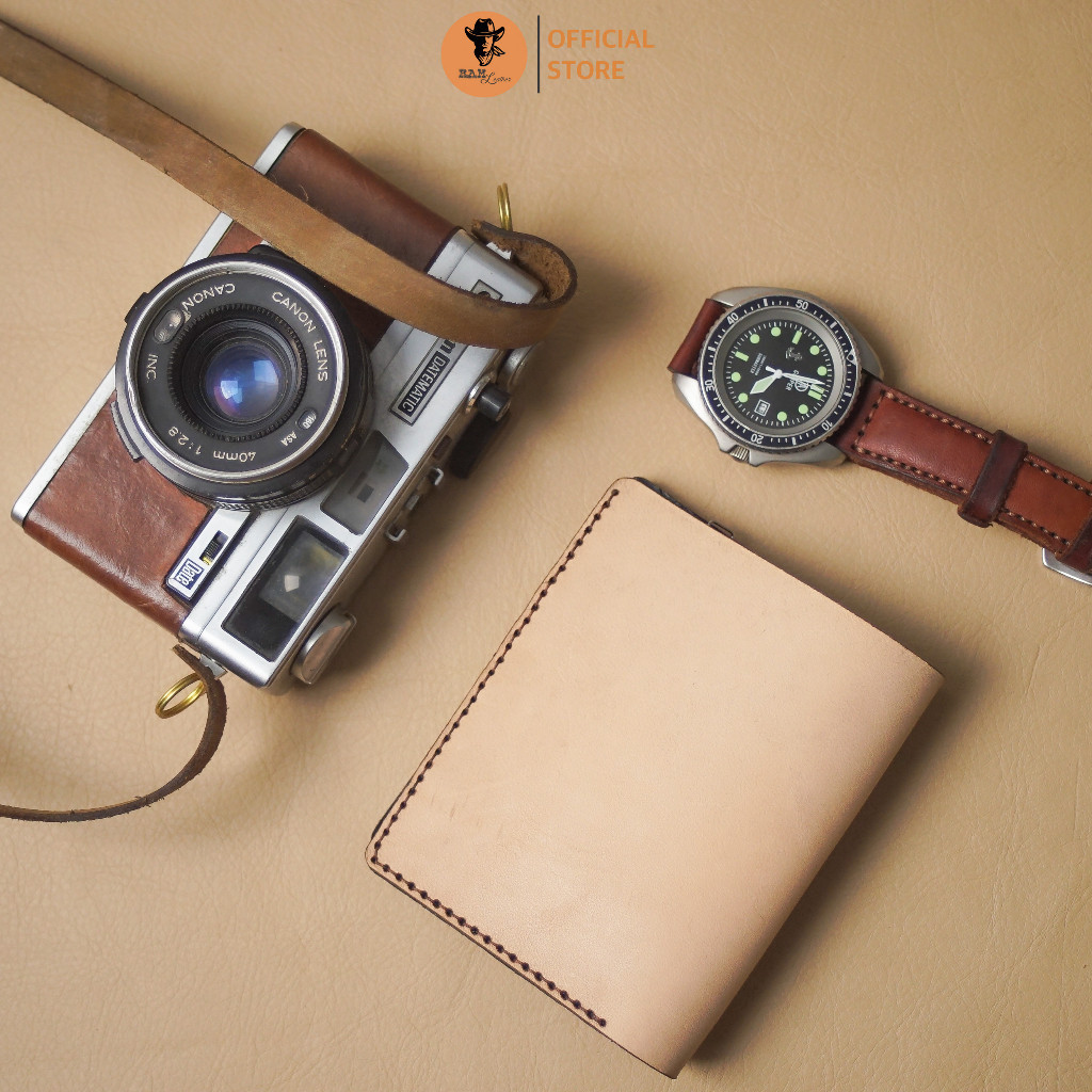 Ví da bò thủ công Nam Nữ Da Bò Italia Veg RAM Leather Khắc Trống Đồng Việt Nam Tốt Cho Sức Khỏe