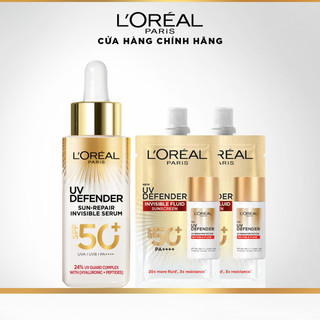 Bộ Serum chống nắng siêu mịn nhẹ bảo vệ da tối ưu L’Oreal Paris UV Defender Serum 41ml​ SPF 50++