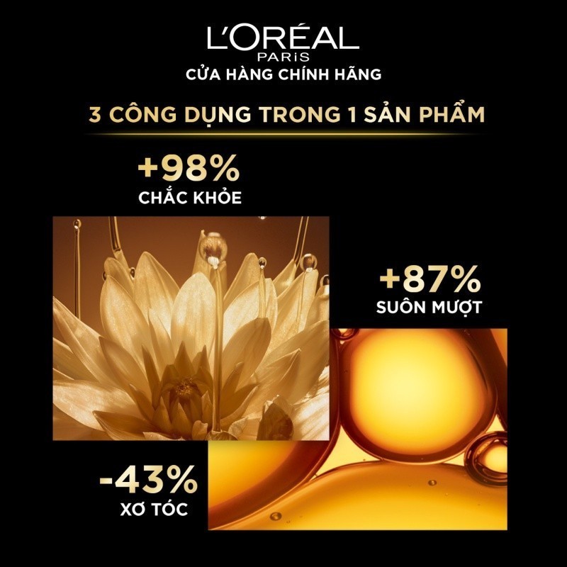 Bộ chăm sóc tóc chiết xuất tinh dầu hoa tự nhiên L'Oreal Paris Elseve Extraordinary Oil