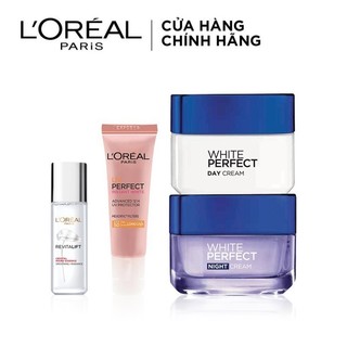 [Mã LORESBD -12% đơn 500K] Bộ dưỡng da căng mướt trắng sáng & chống nắng toàn diện L'Oreal Paris
