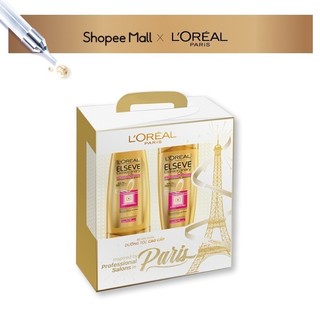 Bộ dầu gội 330ml, dầu xả 325ml chiết xuất tinh dầu hoa tự nhiên L'Oreal Paris Elseve Extraordinary Oil