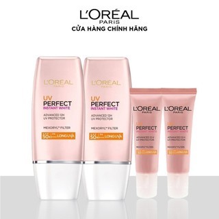 [Mã LORESBD -12% đơn 500K] Bộ kem chống nắng L'Oreal Paris UV Perfect trắng sáng tức thì L'Oreal Paris