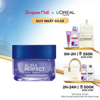 Kem dưỡng sáng da vitamin L'oreal Paris Aura Perfect ban đêm 50ml (Kem đêm)