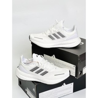 Giày thể thao chạy bộ unisex Adidas Pureboost 22  Full trắng kẻ đen