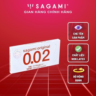 Bao cao su Sagami 002 bao cao su nonlatex siêu mỏng hộp 2 chiếc an toàn