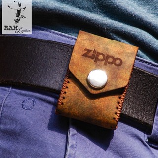 Bao da siêu bền bò thật handmade thủ công Zippo da bò thật handmade RAM