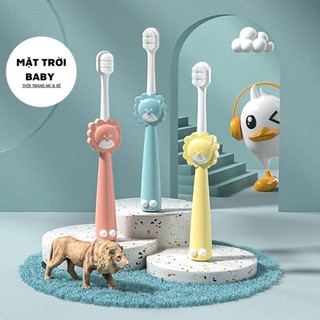 Bàn chải đánh răng trẻ em lông mềm, siêu mịn chăm sóc răng miệng cho bé từ 1-10 tuổi- bàn chải sư tử