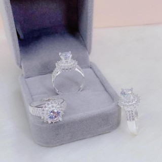 Nhẫn blink cao to , đính đá lấp lánh , bạc 925 - Kim Hưng store