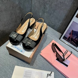 Sandal nơ miu fom chuẩn fullbox size 35-39 gót 4cm