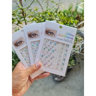 [Miếng nhiều hạt sẵn keo] Hạt dán tóc/đá dán tóc, dán mặt makeup bling bling