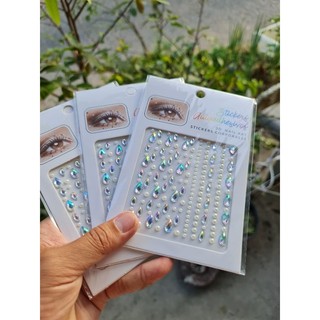 [Miếng nhiều hạt sẵn keo] Hạt dán tóc/đá dán tóc, dán mặt makeup bling bling