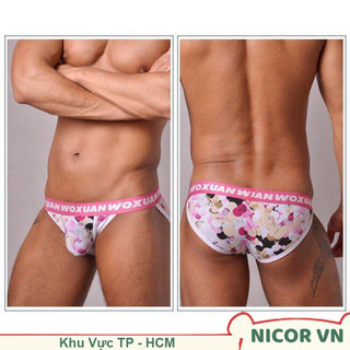 Quần lót hở sườn in họa tiết woxuan đen 883 nicorvn