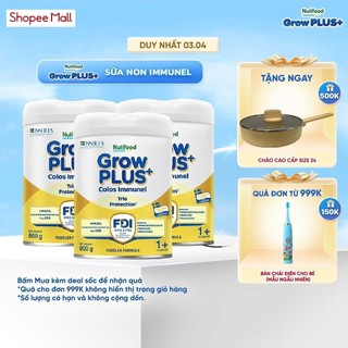 Combo 3 Sữa Bột Nutifood Sweden GrowPLUS+ Sữa Non Immunel lon 800 g