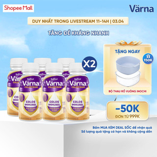 Combo 2 lốc 6 chai sữa non Colostrum Värna pha sẵn (12 chai x 237ml) - Sữa Cho Người Già Tăng Cường Đề Kháng