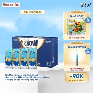 Sữa Bột Pha Sẵn Nuvi Grow phát triển chiều cao hộp 180ml