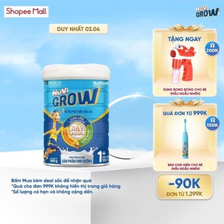 Sữa Bột Nuvi Grow phát triển chiều cao Trên 1 tuổi Lon 900g